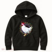 Christmas Lights Chicken Kids Hoodie thumb 0
