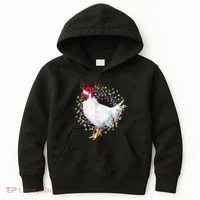 Christmas Lights Chicken Kids Hoodie thumb 0
