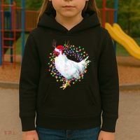 Christmas Lights Chicken Kids Hoodie thumb 3