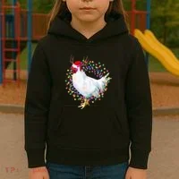 Christmas Lights Chicken Kids Hoodie thumb 3