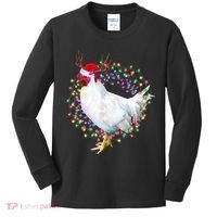 Christmas Lights Chicken Kids Long Sleeve Shirt thumb 0