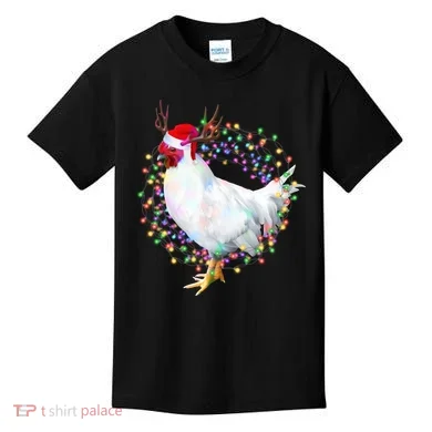 Christmas Lights Chicken Kids T-Shirt