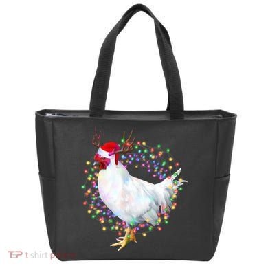 Christmas Lights Chicken Tote Bag