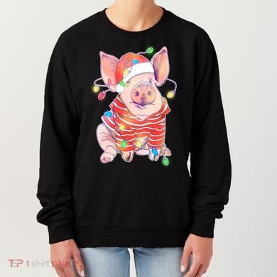Christmas Lights Pig Women's Sweatshirt