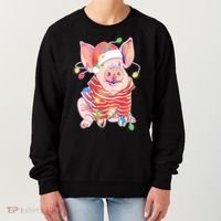 Christmas Lights Pig Women's Sweatshirt thumb 0