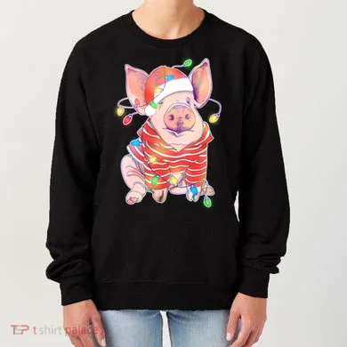Christmas Lights Pig Women's Sweatshirt