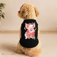 Christmas Lights Pig Doggie Tank thumb 2