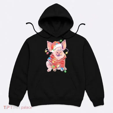 Christmas Lights Pig Hoodie