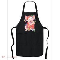 Christmas Lights Pig Apron thumb 0