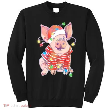 Christmas Lights Pig Sweatshirt