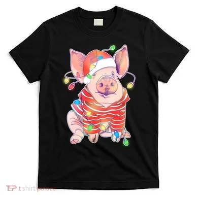 Christmas Lights Pig T-Shirt