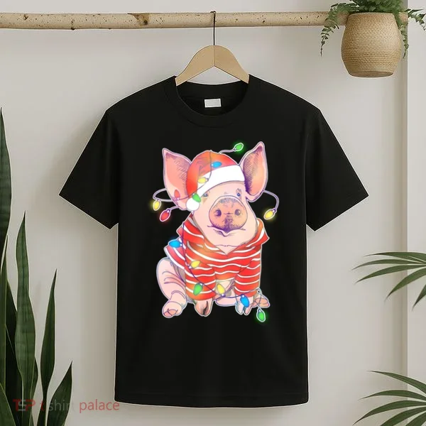Christmas Lights Pig T-Shirt