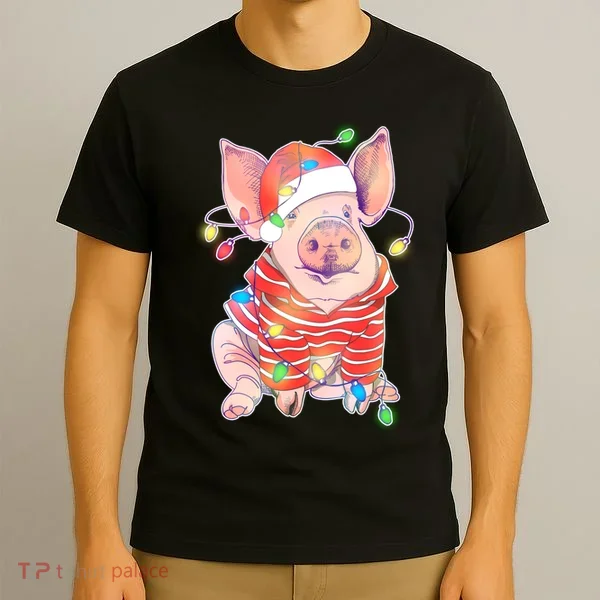 Christmas Lights Pig T-Shirt
