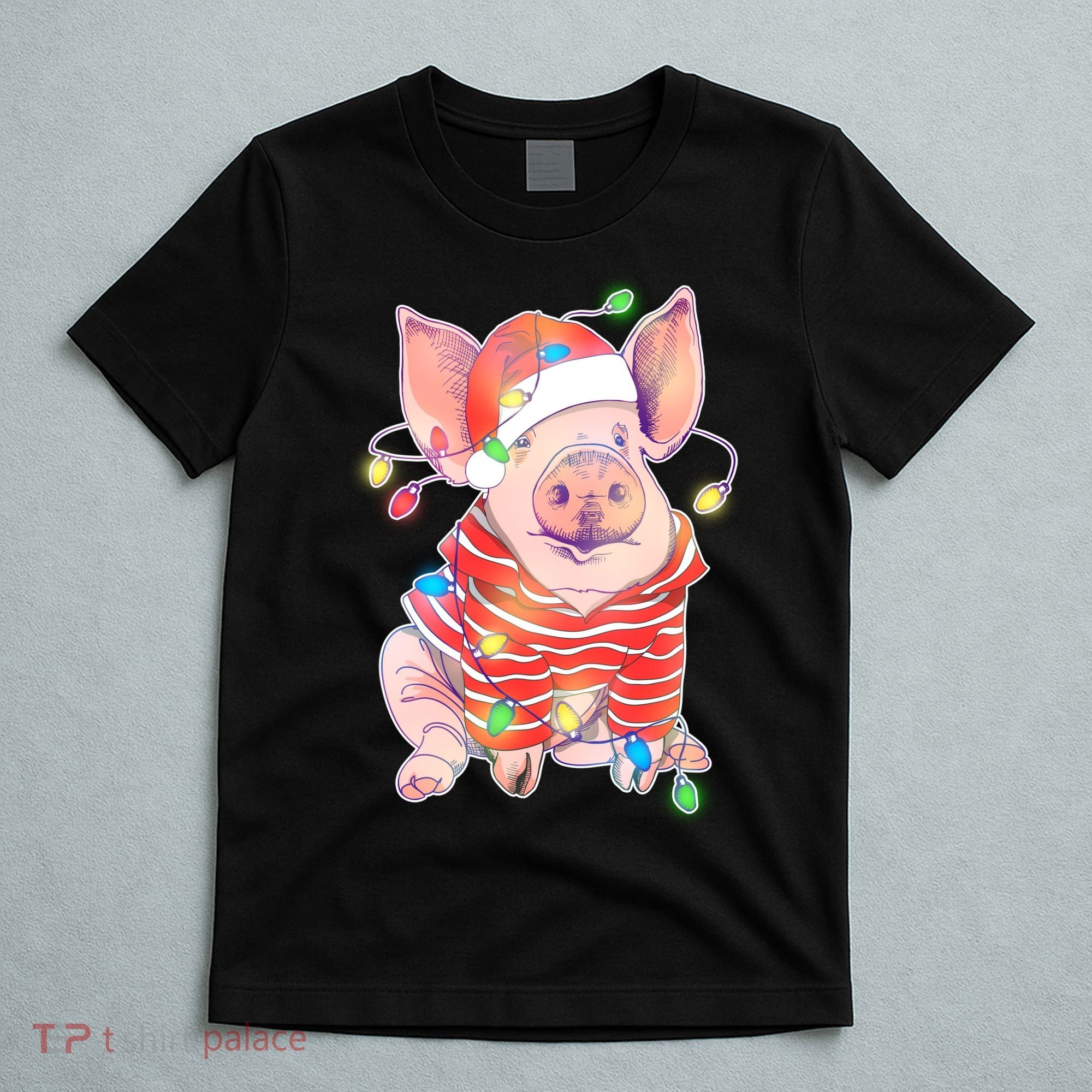 Christmas Lights Pig T-Shirt