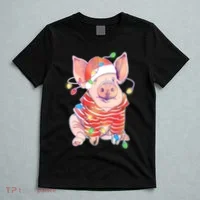 Christmas Lights Pig T-Shirt thumb 5