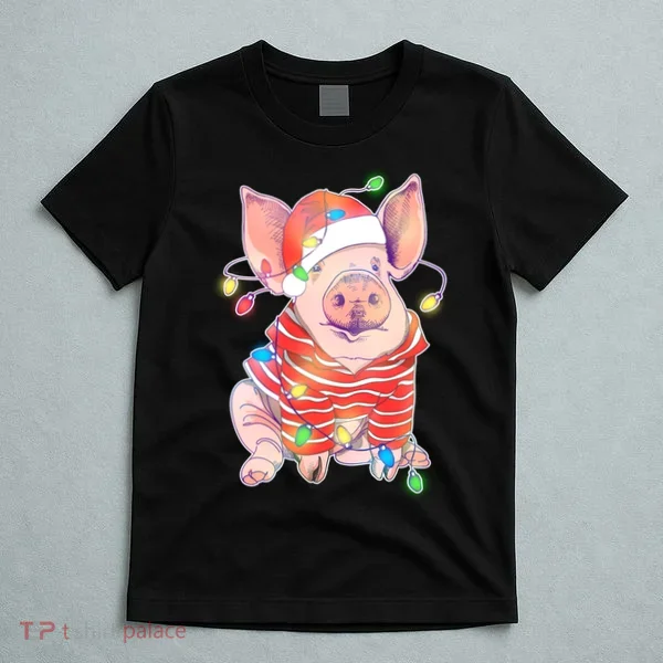 Christmas Lights Pig T-Shirt