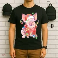 Christmas Lights Pig T-Shirt thumb 6