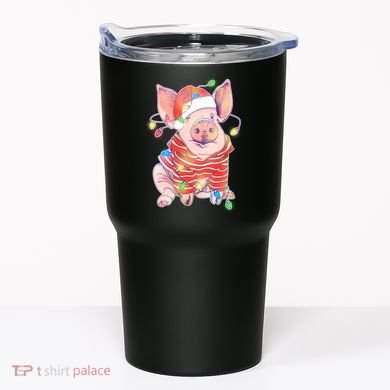 Christmas Lights Pig Tumbler