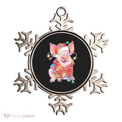 Christmas Lights Pig Ornament