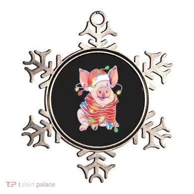 Christmas Lights Pig Ornament