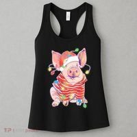 Christmas Lights Pig Women's Tank Top thumb 3