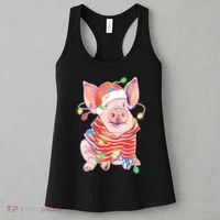 Christmas Lights Pig Women's Tank Top thumb 3