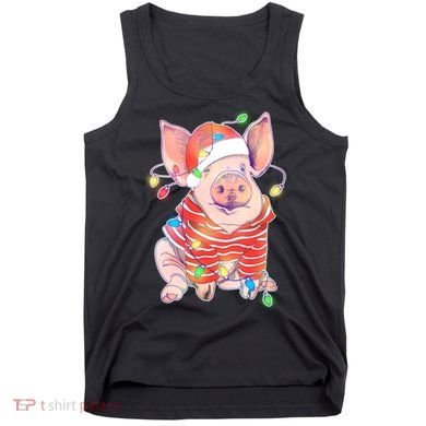 Christmas Lights Pig Tank Top