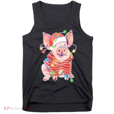 Christmas Lights Pig Tank Top