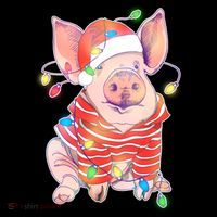 Christmas Lights Pig Women's T-Shirt thumb 6