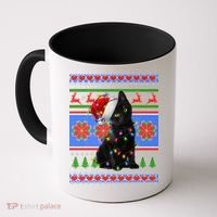Christmas Lights Santa Cat Ugly Coffee Mug thumb 0