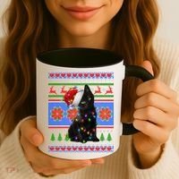 Christmas Lights Santa Cat Ugly Coffee Mug thumb 3