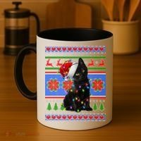 Christmas Lights Santa Cat Ugly Coffee Mug thumb 4
