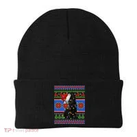 Christmas Lights Santa Cat Ugly Beanie thumb 0
