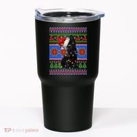 Christmas Lights Santa Cat Ugly Tumbler thumb 0