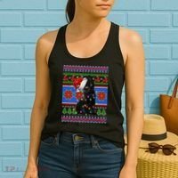 Christmas Lights Santa Cat Ugly Women's Tank Top thumb 2