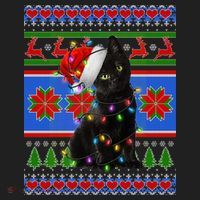 Christmas Lights Santa Cat Ugly Hat thumb 2