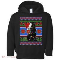 Christmas Lights Santa Cat Ugly Toddler Hoodie thumb 0