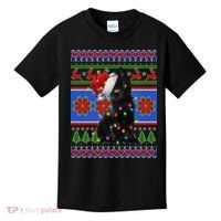 Christmas Lights Santa Cat Ugly Kids T-Shirt thumb 0