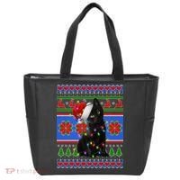 Christmas Lights Santa Cat Ugly Tote Bag thumb 0