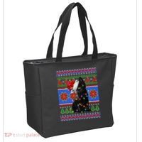 Christmas Lights Santa Cat Ugly Tote Bag thumb 2