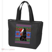 Christmas Lights Santa Cat Ugly Tote Bag thumb 3