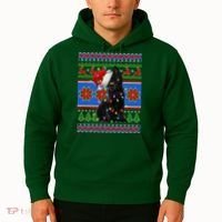 Christmas Lights Santa Cat Ugly Hoodie thumb 2