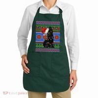 Christmas Lights Santa Cat Ugly Apron thumb 2