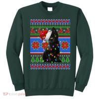Christmas Lights Santa Cat Ugly Sweatshirt thumb 0