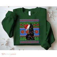 Christmas Lights Santa Cat Ugly Sweatshirt thumb 2