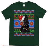 Christmas Lights Santa Cat Ugly T-Shirt thumb 0
