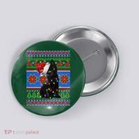 Christmas Lights Santa Cat Ugly Button thumb 0