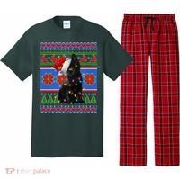 Christmas Lights Santa Cat Ugly Pajama Set thumb 0