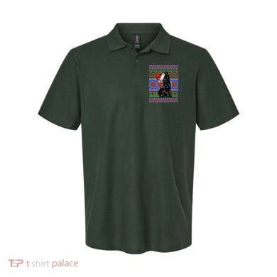 Christmas Lights Santa Cat Ugly Polo