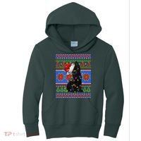 Christmas Lights Santa Cat Ugly Kids Hoodie thumb 0